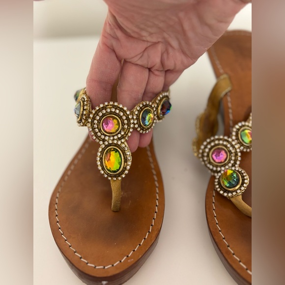 Mystique Sandals jeweled wedge platform - Picture 7 of 9